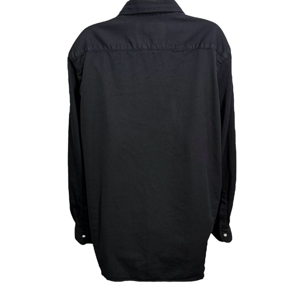 Frank & Eileen Famous Denim Black Relaxed Button Up Eileen Cotton Top Large - Picture 13 of 16